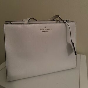 Kate Spade White Sam Medium Satchel Purse